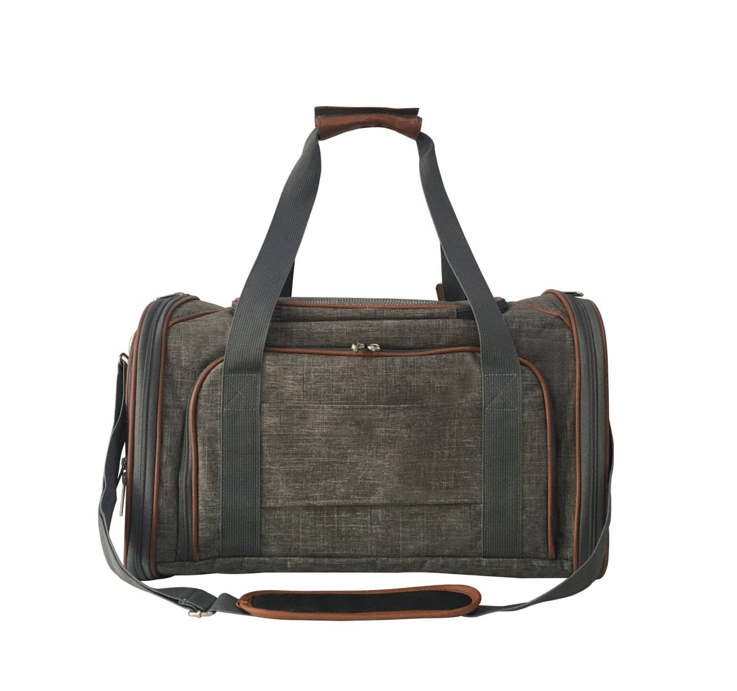 Mr. Peanut's Platinum Series Double Expandable Pet Carrier: Snowflake Gray