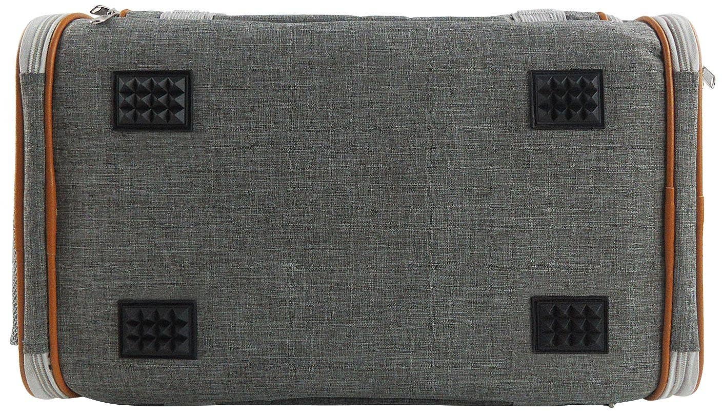 Mr. Peanut's Platinum Series Double Expandable Pet Carrier: Snowflake Gray