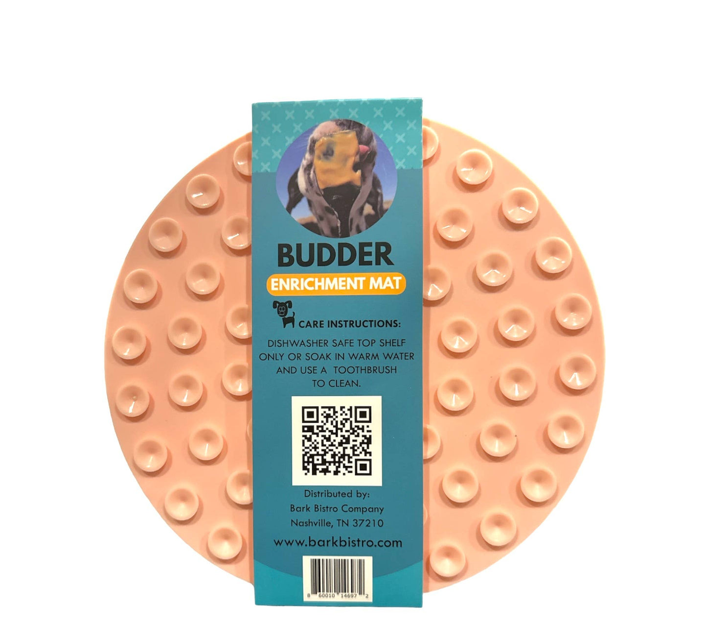 Turquoise & Peach Lickmats + Spatula