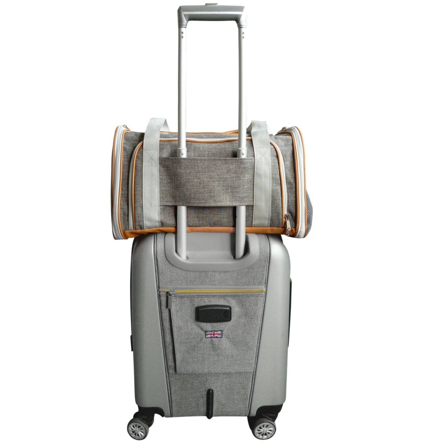 Mr. Peanut's Platinum Series Double Expandable Pet Carrier: Snowflake Gray
