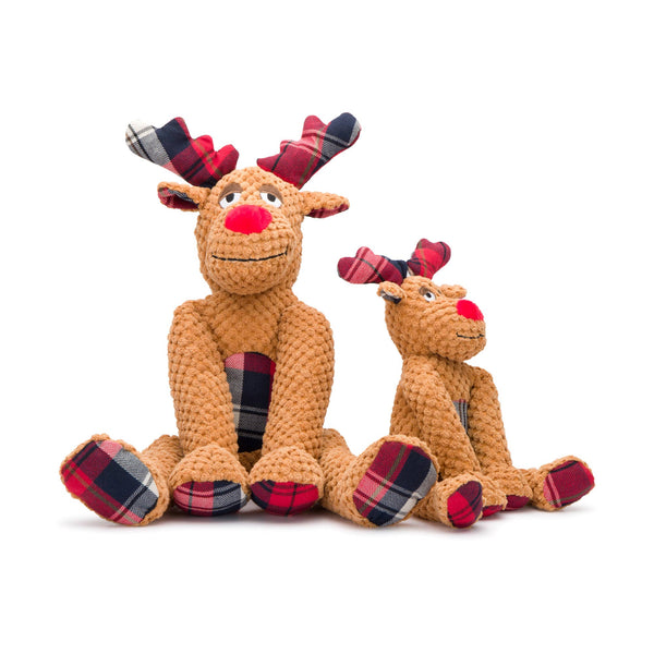 Christmas Floppy Reindeer Plush Dog Toy: Large