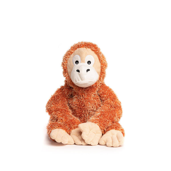 Fluffy Orangutan Plush Dog Toy: Small