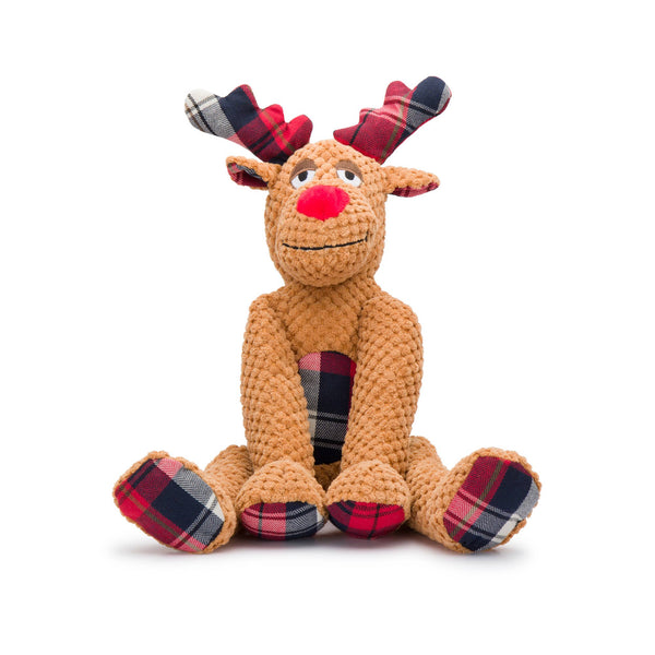 Christmas Floppy Reindeer Plush Dog Toy: Large