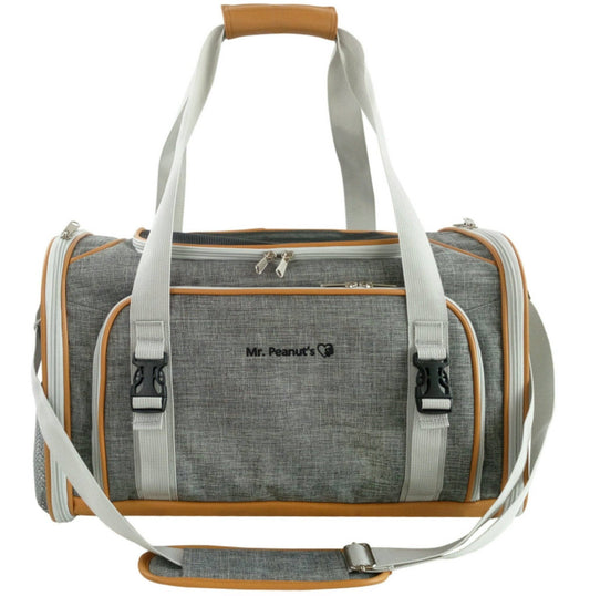 Mr. Peanut's Platinum Series Double Expandable Pet Carrier: Snowflake Gray