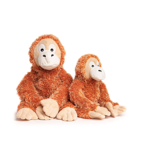 Fluffy Orangutan Plush Dog Toy: Small