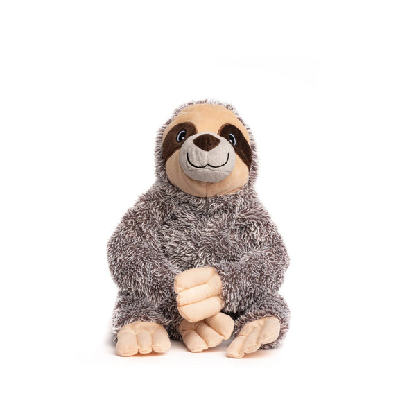 Fluffy Sloth Plush Dog Toy: Small